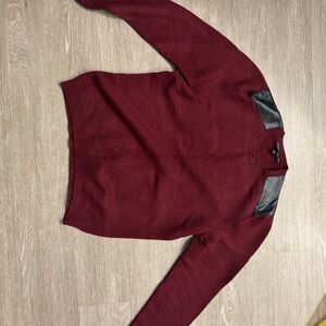 Guess Maroon Knit with Black Details